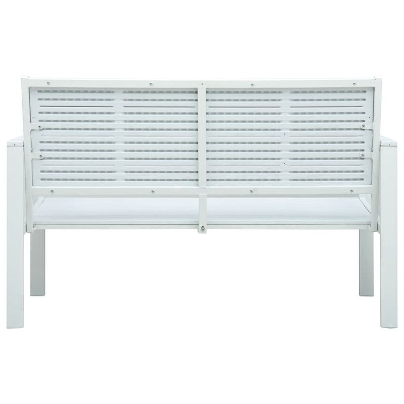 Botolphus Steel Outdoor Bench, White