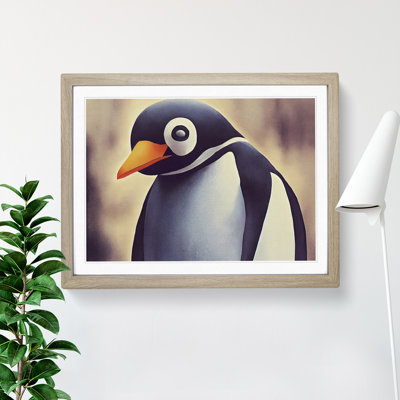 XH1022-6877X Penguin Portrait - Single Picture Frame Print