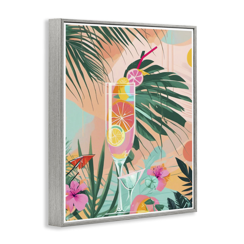 «Jungle Lemonade Cocktail», estampe numérique, design par Tabz Jones, H 14 po x l 11 po, Estampe numérique Farmhouse