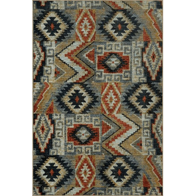 Tapis décoratif multicolore à motif traditionnel lavable à la machine
