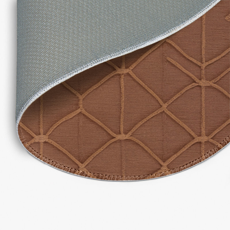 Tapis brun intérieur et extérieur Trellis, Rond 5 pi