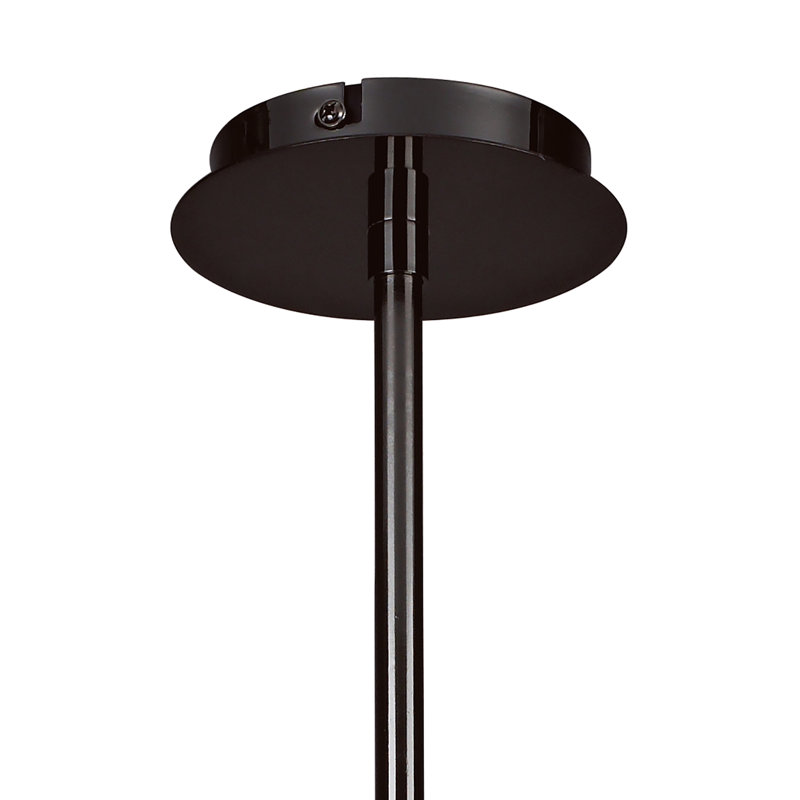 Watchman 6 - Light Shaded LED Chandelier, Black Chrome