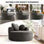 Canapé-lit rond avec canapé modulaire en mousse à mémoire de forme pour le salon, canapé Cloud avec trois coussins, noir et gris-1208433079-1208433059-1208433087