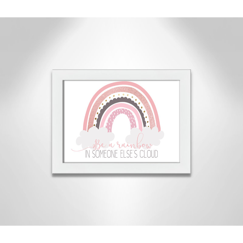 Être un arc-en-ciel, H 12 po x l 16 po x P 0,63 po, Cadre blanc