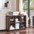 6 Cube Storage Book Shelf, 40" Wide Low Horizontal Bookcase With Curved Edge, Floor Standing 2-Tier Wooden Bookshelf With Base, Modern Short Book Case For Bedroom, Study, Entryway-161570689-160440838