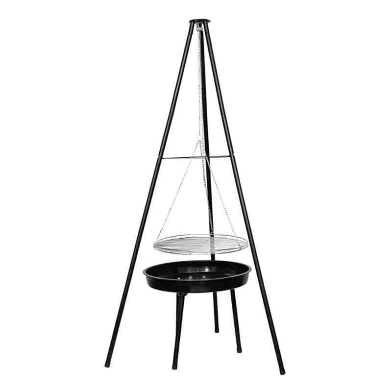 Outdoor Tripod Cooker with Adjustable Grill
