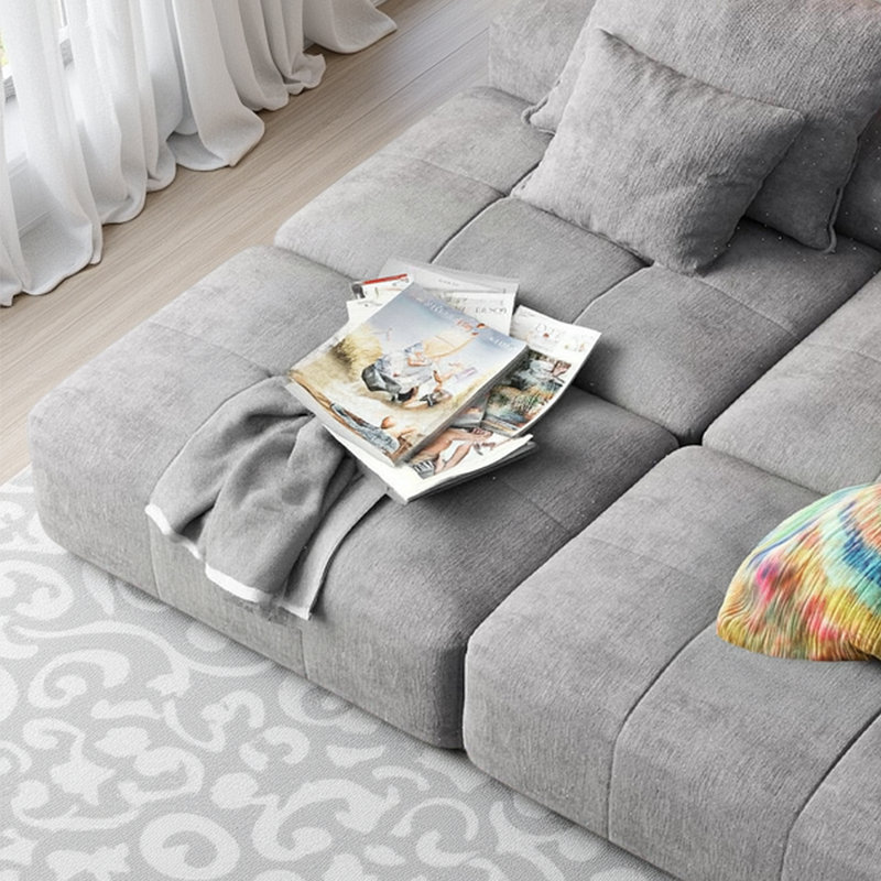 Canapé modulaire Boneless, Gris chenille