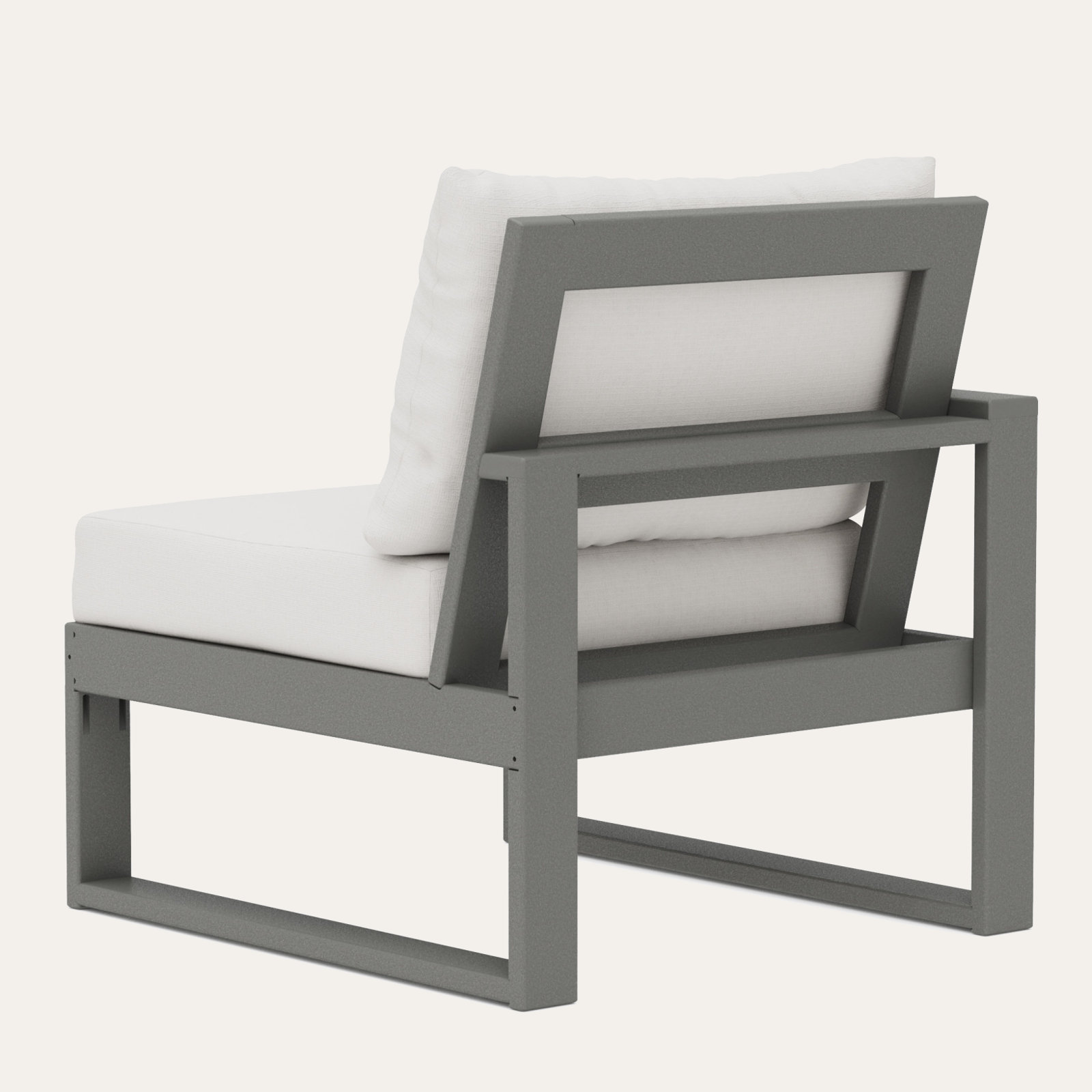 Edge Patio Lounge Chair, Natural Linen, Slate Gray