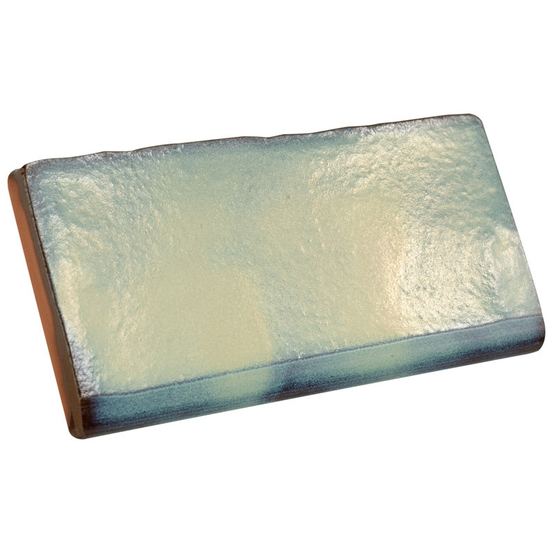 Antic Special 6" x 3" Ceramic Bullnose Tile Trim in Agua Marina