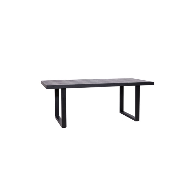 Blax Oak Metal Base Dining Table, 39" W x 79" L