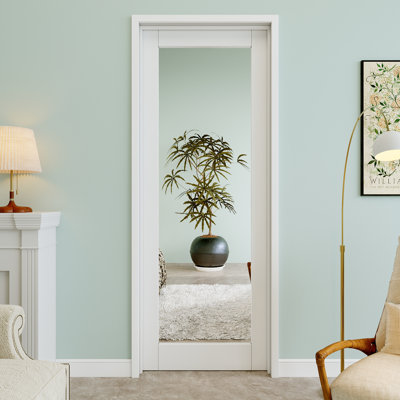 Porte de garde-manger standard à âme solide avec miroir et joint d'étanchéité