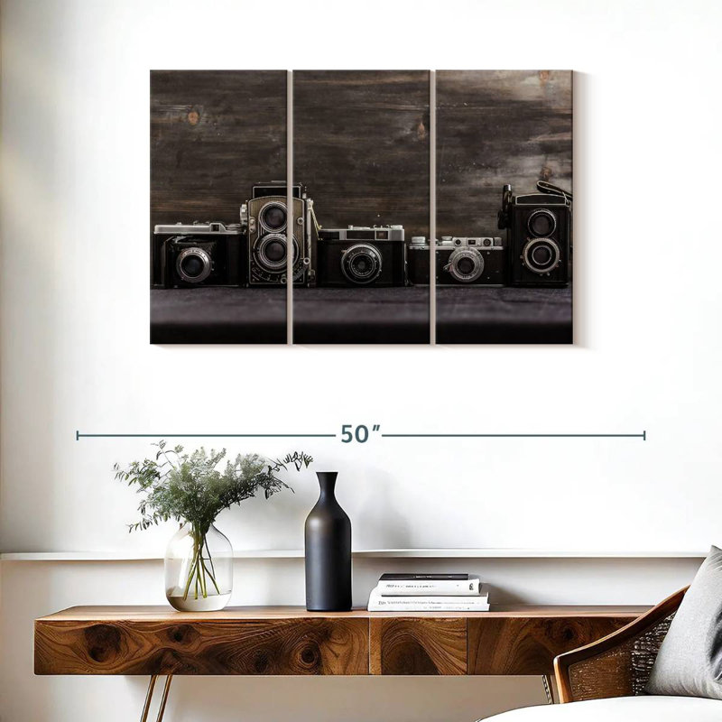 Senne Vintage Camera Collection, 24" H x 38" W