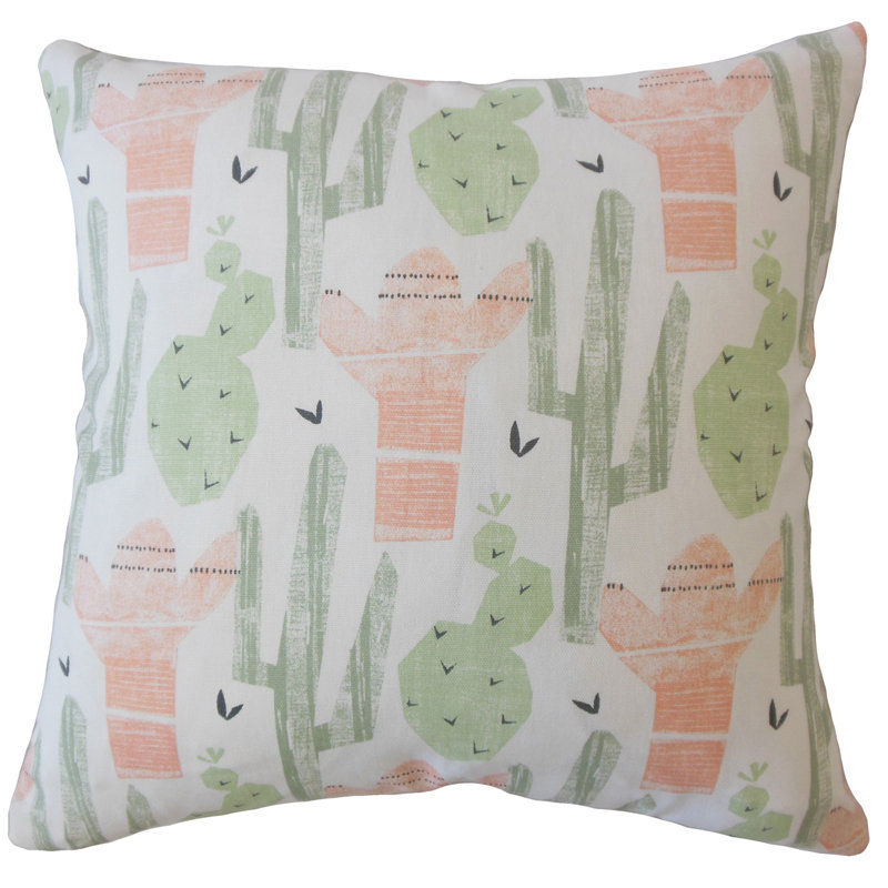 Coussin décoratif en coton Daeja, 20 po x 20 po, Coucher du soleil