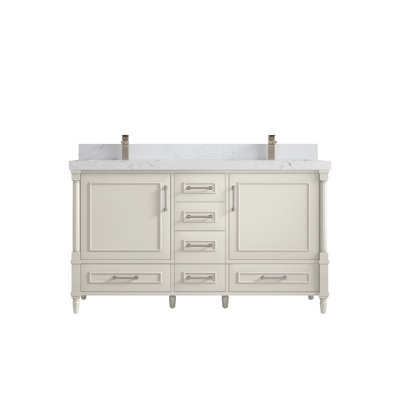 Meuble-lavabo double 60 po avec comptoir Aberdeen