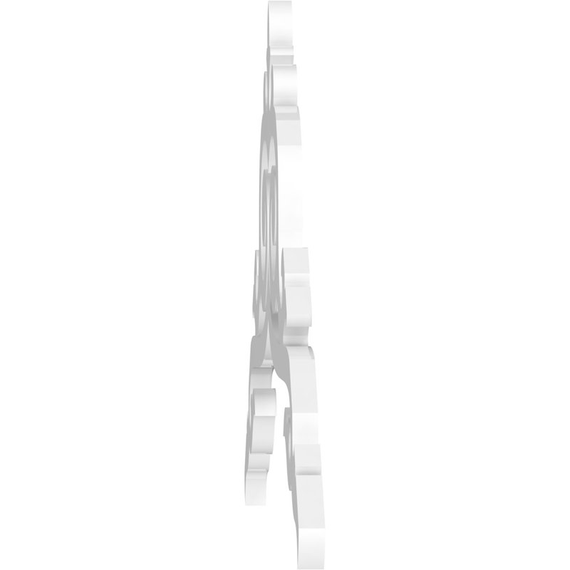 Pignon en PVC de qualité architecturale Baile, H 22 po x l 48 po x P 1 po, 11 / 12