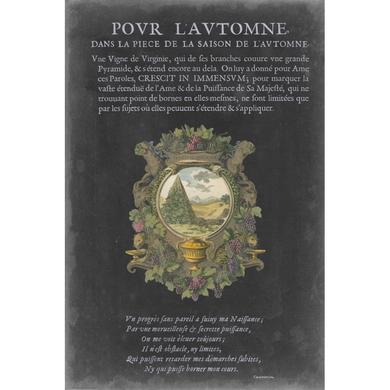 Vintage Bookplate II - Print on Canvas, 46 cm H x 30 cm W, Wrapped Canvas