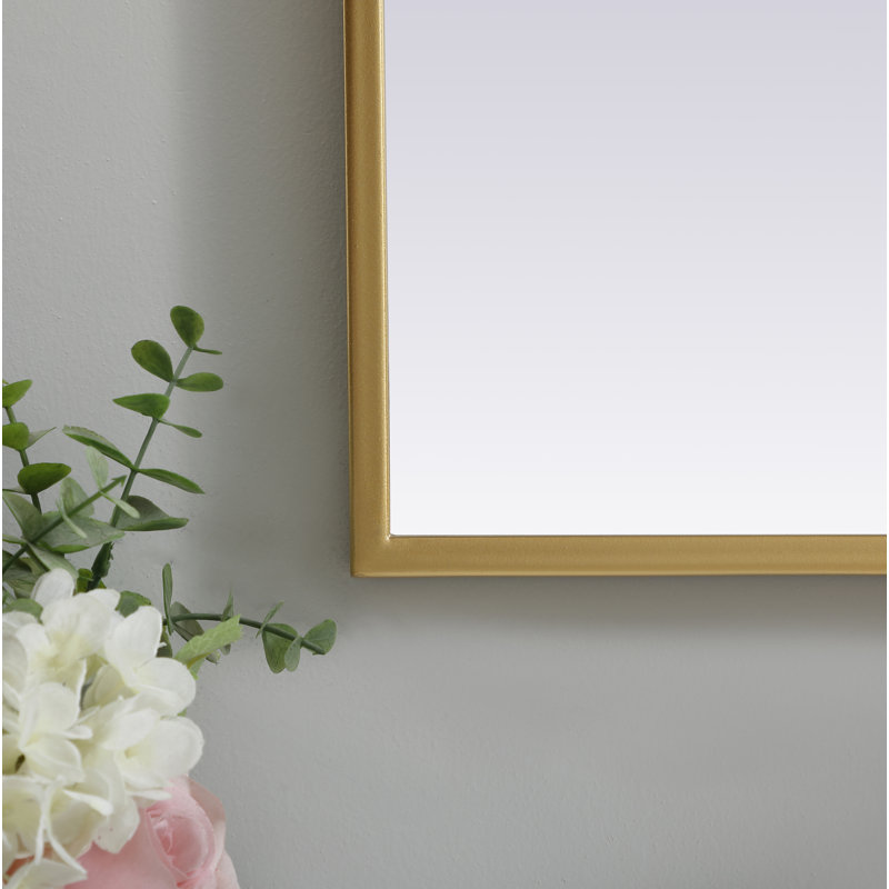 Miroir mural Sabine, Laiton, 30 po x 27 po