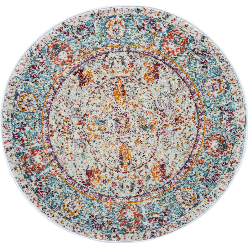 Oriental Indoor Rug, Round 4'