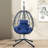 Hanging Chair With Stand - Modern Patio Egg Chair, Water And American Design For Backyard Design, 100% Hand Woven, Poolside-1033385659