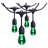 48 Foot LED String Light 15-S14 Lamps Medium Base RGBTW Infrared Remote Black 120V