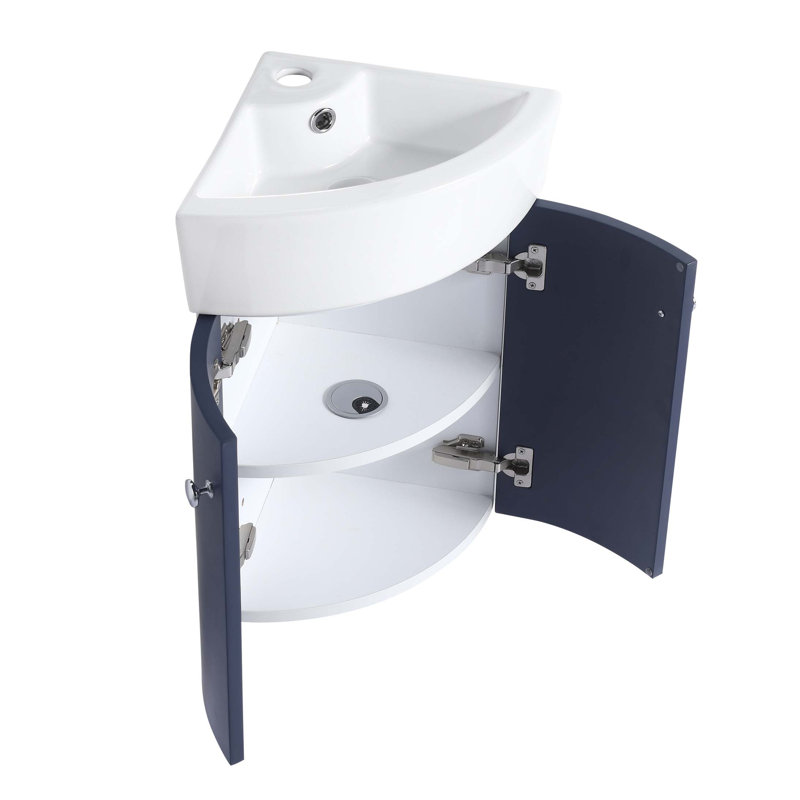 Ensemble de meuble-lavabo de coin pour salle de bain en coin