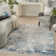 Alsup Abstract Modern Machine Woven Area Rug in Blue/Gray