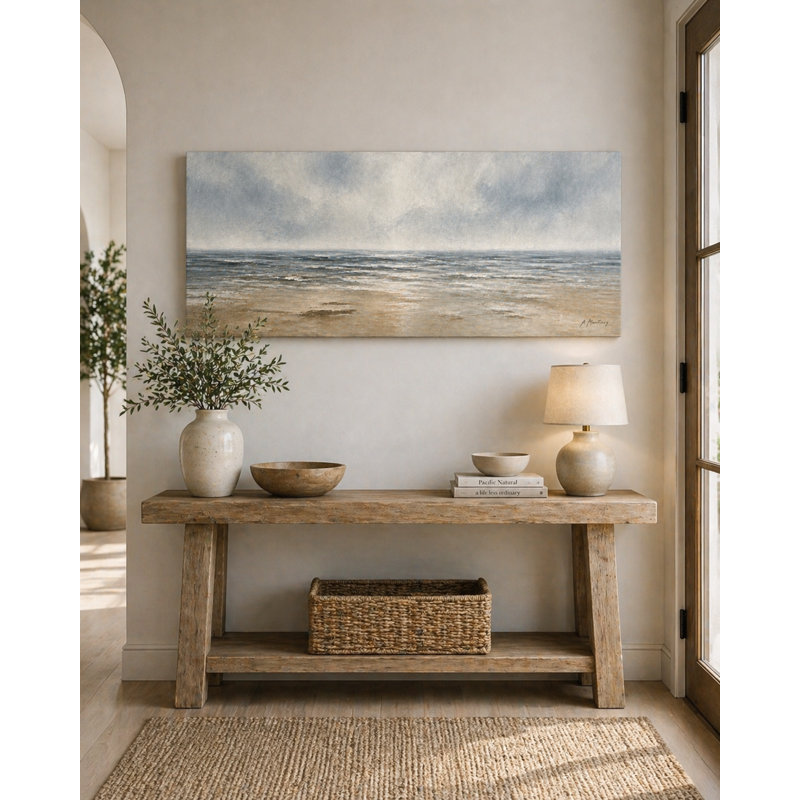 «Seascape Horizon», art mural sur toile tendue, H 24 po x l 48 po x P 1,5 po
