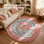 Tapis rond à poils longs irrégulier