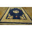 Tapis rectangulaire bleu en laine noué à la main antique chinois des années 1930