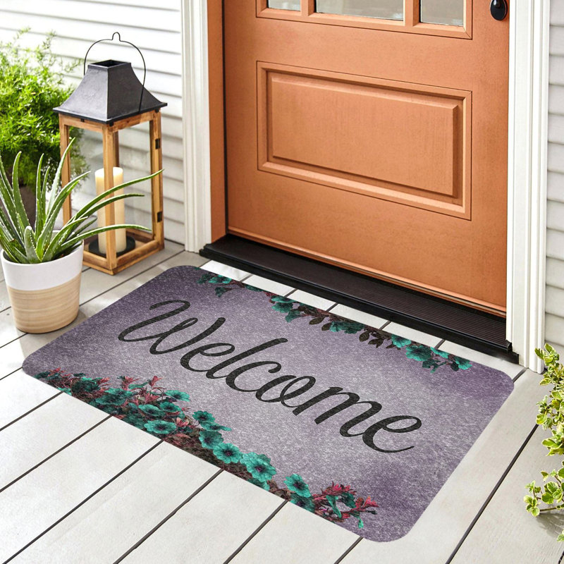 Paillasson durable en PVC antidérapant de 15,7 po x 27,6 po | Matériau 100% PVC résistant aux intempéries | Idéal pour une utilisation intérieure et extérieure, facile à nettoyer, design élégant pour les entrées de maison et les patios