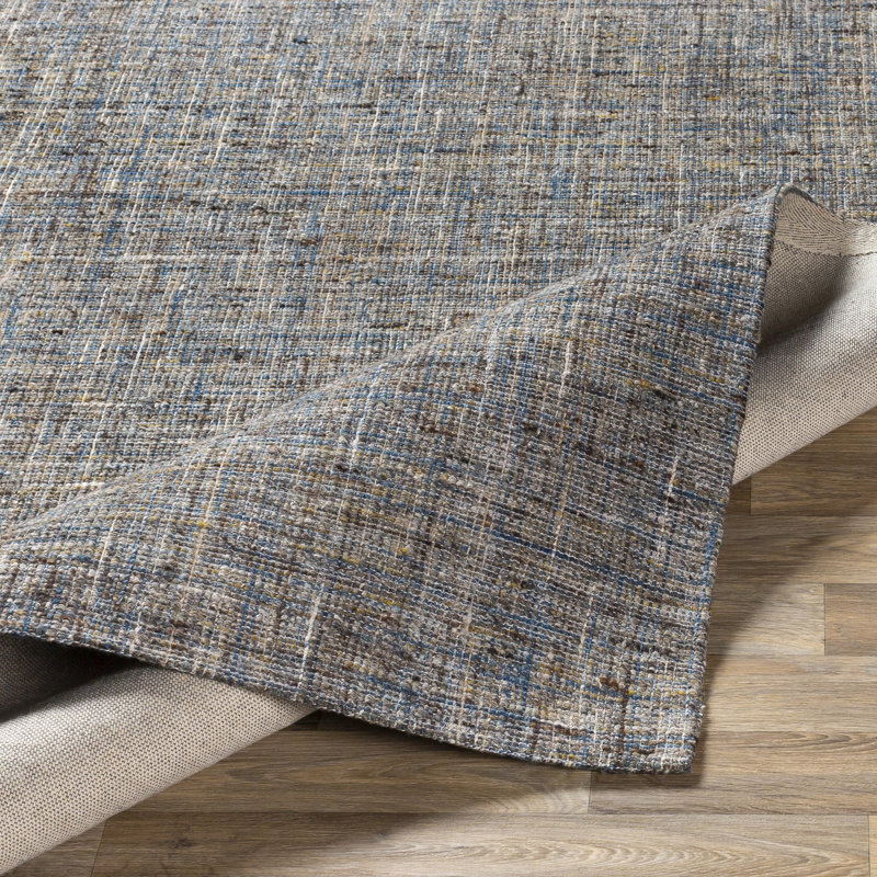 Hand Loomed Wool Geometric Area Rug, Rectangle 5' x 7'6"