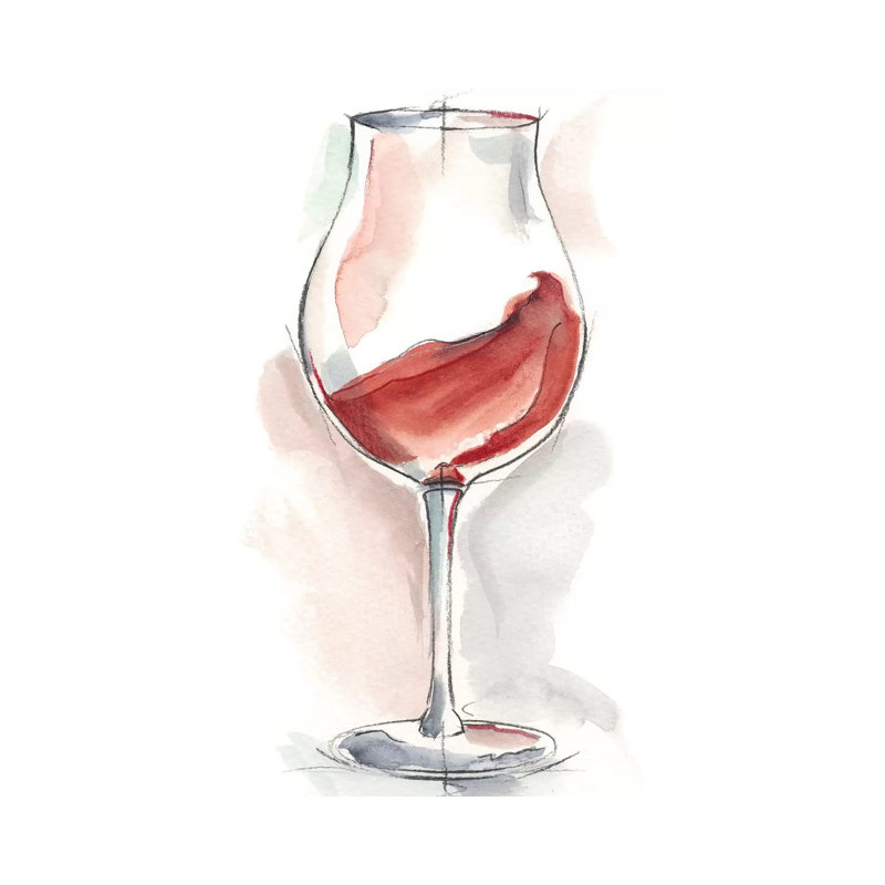 Wine Glass Study III by Ethan Harper - Wrapped Canvas Gallery-Wrapped Canvas Giclée, 66.04 cm H x 45.72 cm W x 3.175 cm D