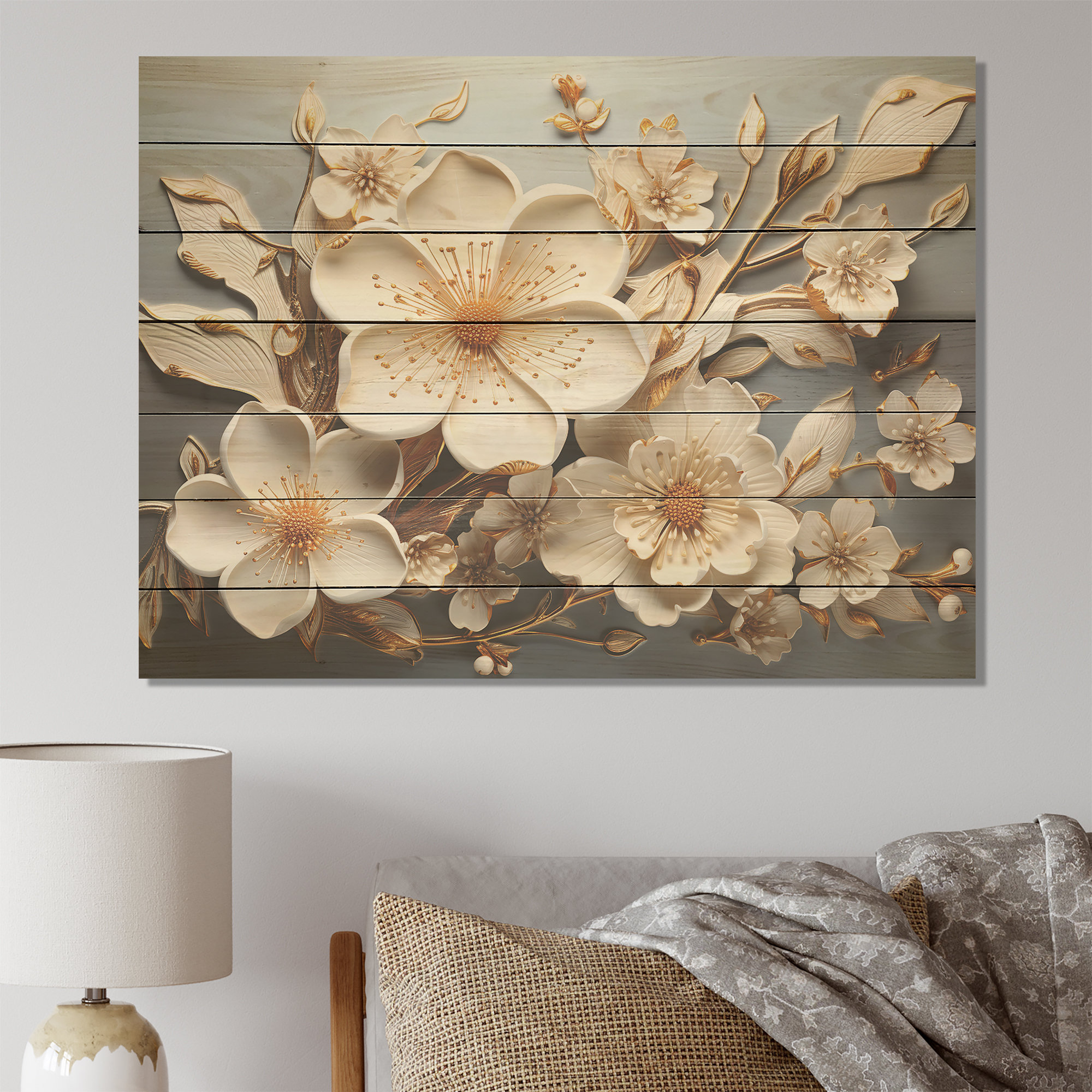 Lark Manor™ White Orchid Tree Garden Of Branches I - Abstract Floral On ...