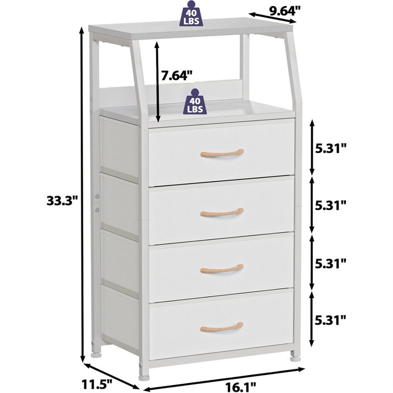 4 Drawer Storage Drawer
