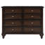 Commode 8 tiroirs Guanciale Chêne foncé