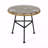 Outdoor Round Side Table with Tempered Glass & Rattan Top