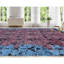Tapis mauve et rouge noué à la main de haute qualité