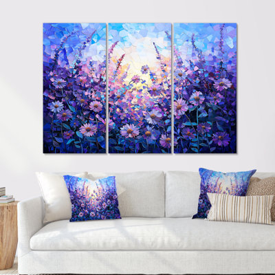 «Lavender Colors Daisy Fantasy Field II» - ensemble d'impression de marguerites
