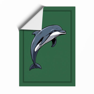 Leaping Dolphin Modern - Framed Print