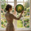 Vitrail de fenêtre 7,8 "H Celtic Tree-1019130657