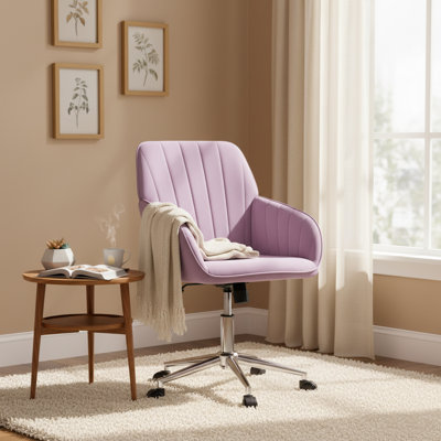 Chaise de bureau moderne et ajustable avec coussin moelleux, pieds en métal