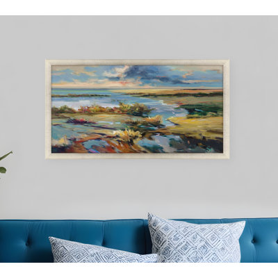 Marsh Light Gold Framed Print Wall Art