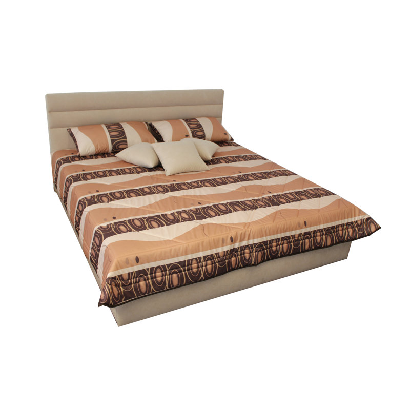 Seagle Polyester Abstract Bedspread, 100 x 200 cm, Beige