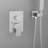 10 Inch Square Luxury Bathroom Shower - Rain Mixer In Brushed Nickel 10" System-124646372