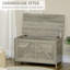 Boîte de rangement avec couvercle à charnière gris chic 30 "avec charnière - Chambre à coucher, vestibule, salon