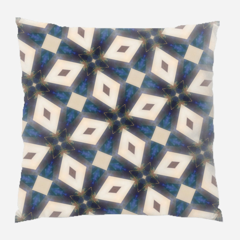 Geometric Microsuede Reversible Throw Pillow
