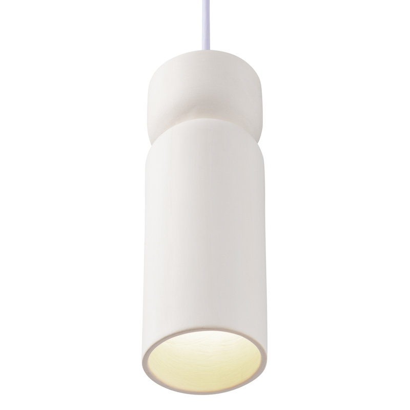 Luminaire suspendu simple en forme de sablier Amardeep, Bisque, Bronze foncé