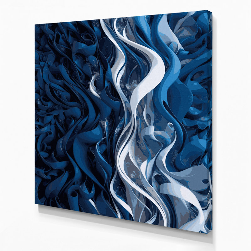 Art numérique sur toile, "Abstraction numérique" 51, H 8 po x l 8 po