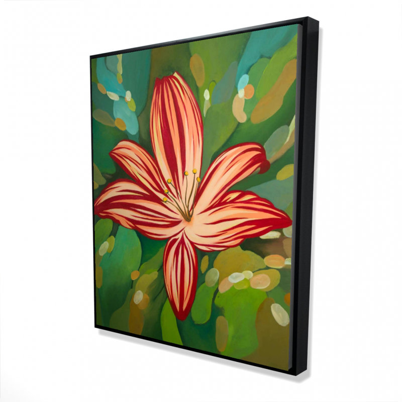 Blaze Tiger Lilies Print On Canvas