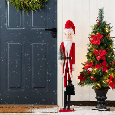 42"H Wooden Christmas Santa Nutcracker